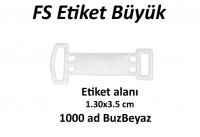 Fiyat Etiket FS Buz Beyaz Büyük A1000