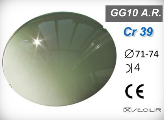 Cr 39 GG10 AR Yeşil Deg C71 B4 UV Filtre
