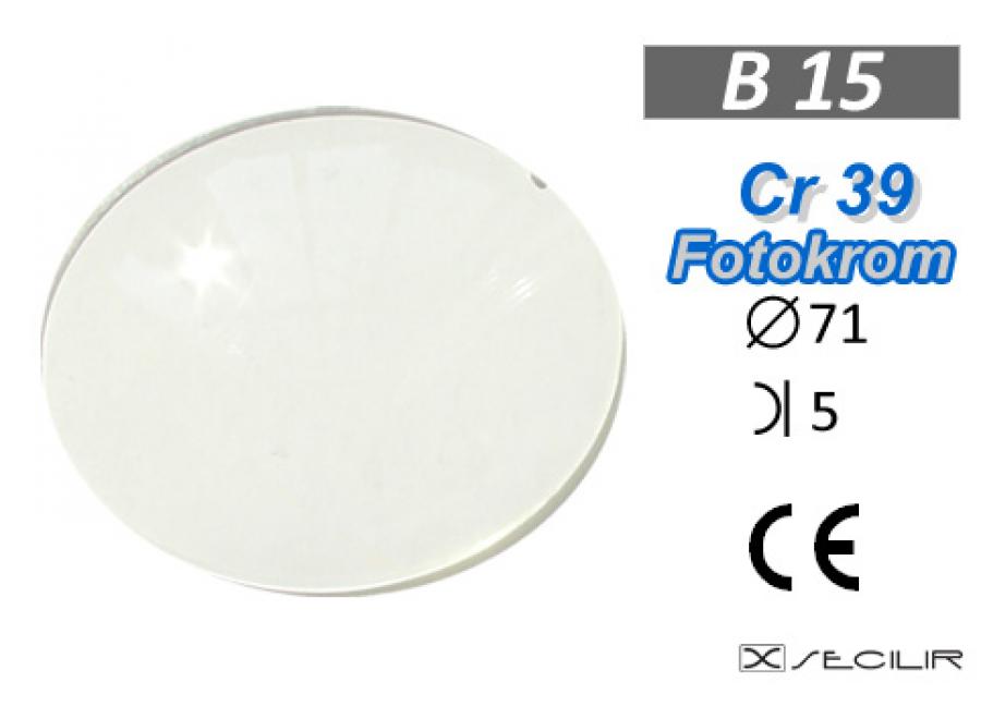 Cr 39 B15 Fotokrom C70 B5 UV Filtre