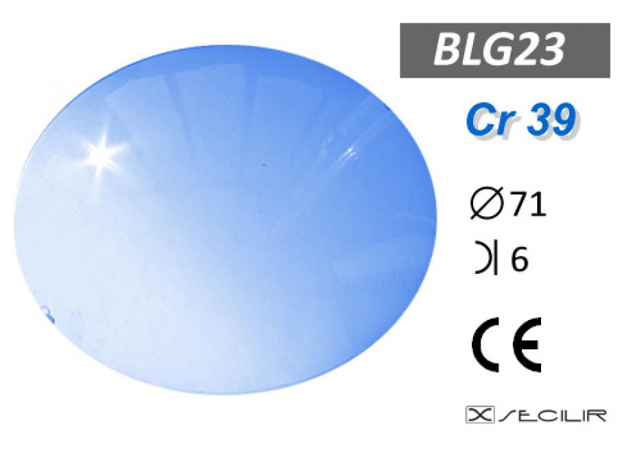 Cr 39 BLG23 Mavi Deg. C74 B6 UV Filtre
