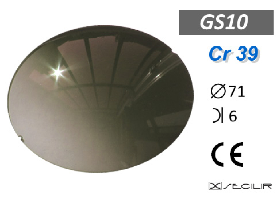 Cr 39 GS10 Y. Füme Deg B6 C71 UV Filtre