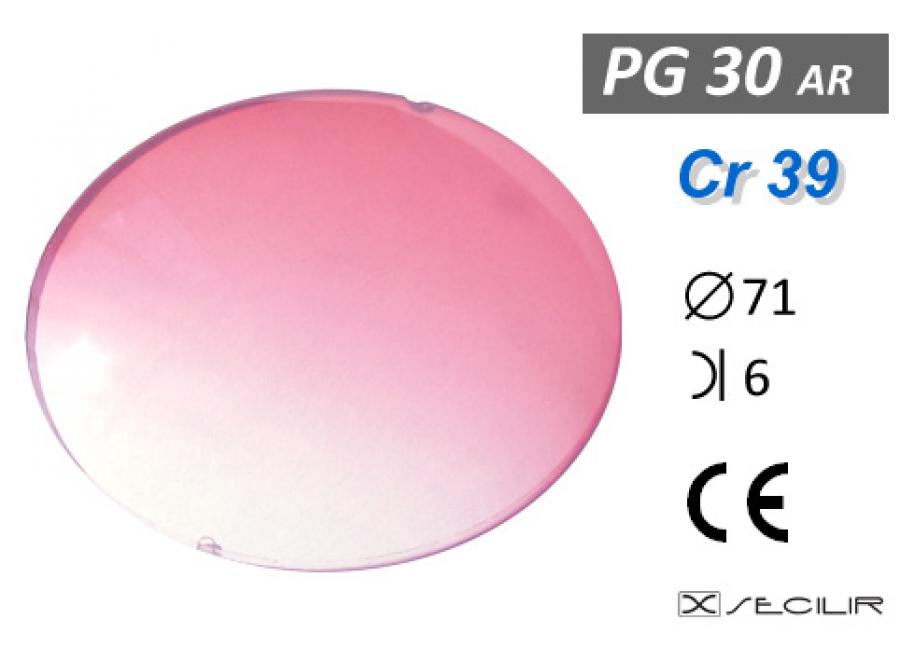 Cr 39 PG30 AR Pembe Degrade AR B6 C71 UV Filtre