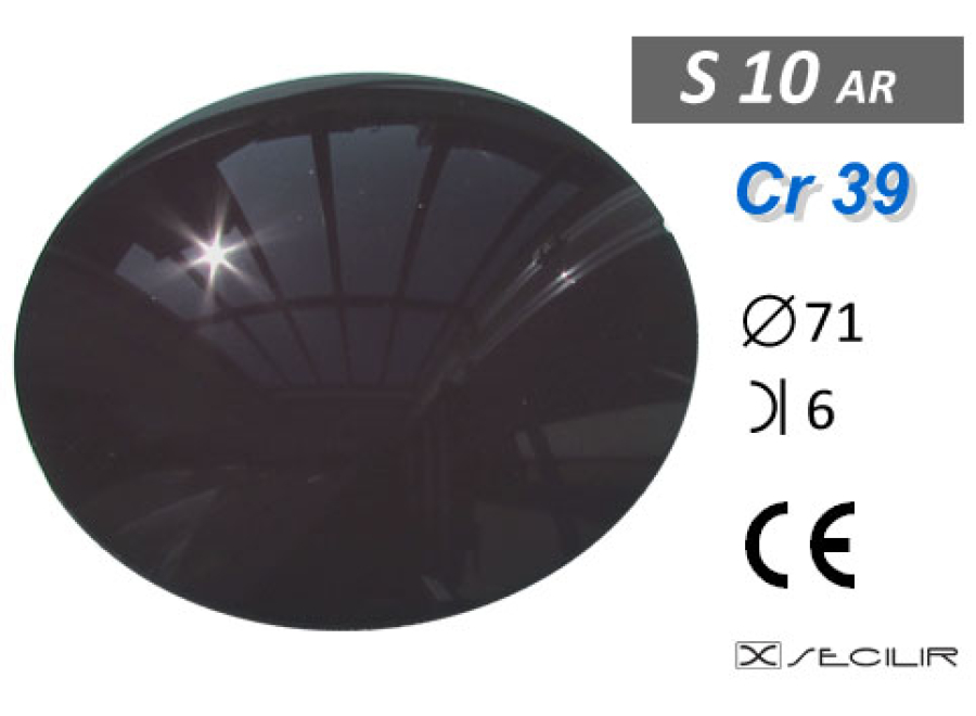 Cr 39 S10 Füme AR B6 C71 UV Filtre