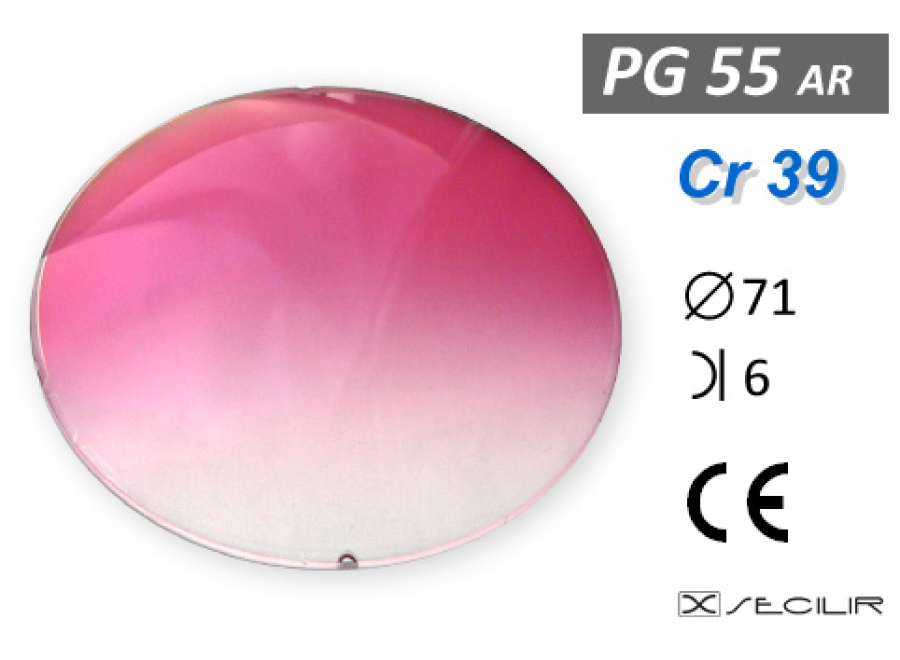 Cr 39 PG55 A.R.Bordo  Degrade B6 C71 UV Filtre