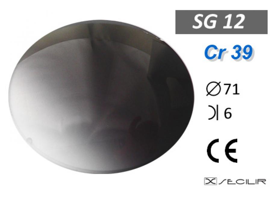 Cr 39 SG12 Füme Deg C71 B6 UV Filtre